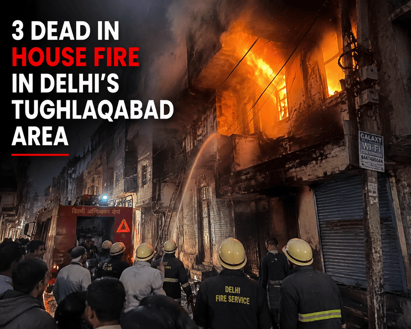 3 DEAD IN HOUSE FIRE IN DELHI’S TUGHLAQABAD AREA
